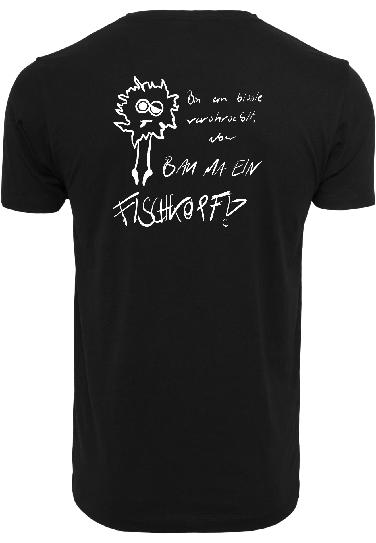 Fischkopf T-Shirt Unisex Schwarz